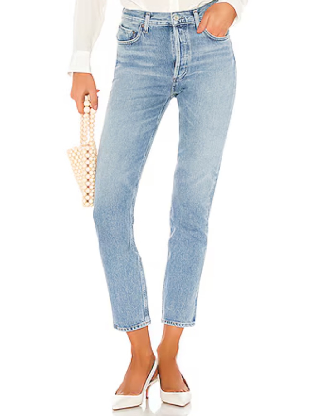 NWT AGOLDE Organic Cotton Remy High Rise Straight Leg Jeans Sz 26